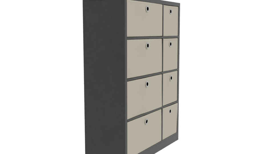 Modern Minimalist Drawer Unit - Professional 3D Model Render 9