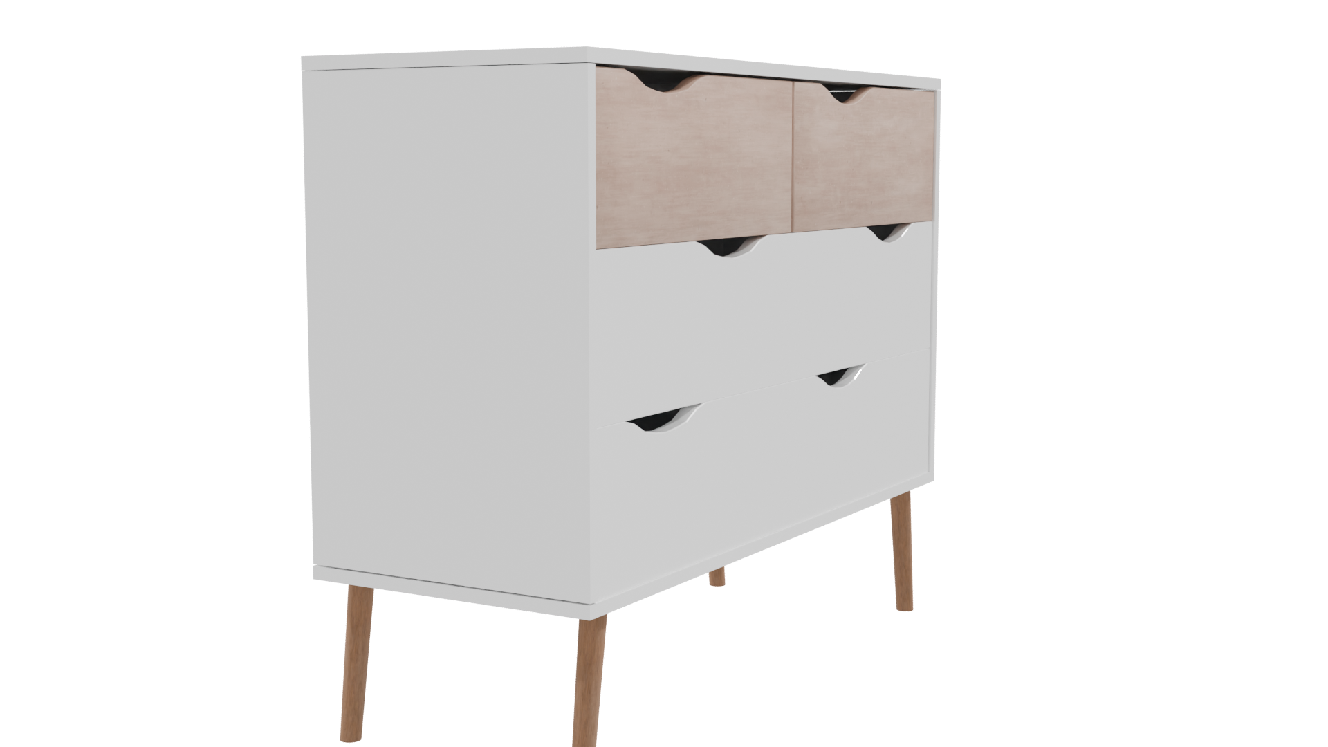 Stylish Modern Dresser with Wooden Accents 3D Model - Professional 3D Model Render 9