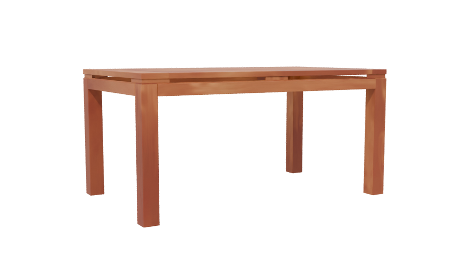 Stylish Wooden Dining Table 3D Model - Professional 3D Model Render 13
