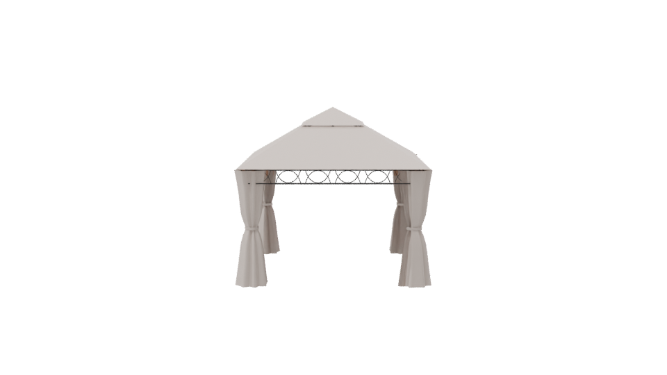 Elegant Outdoor Canopy Gazebo 3D Model - Professional 3D Model Render 8