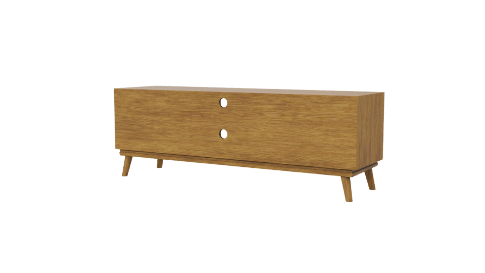 Stylish Wooden TV Stand 3D - Professional 3D Model Render 6