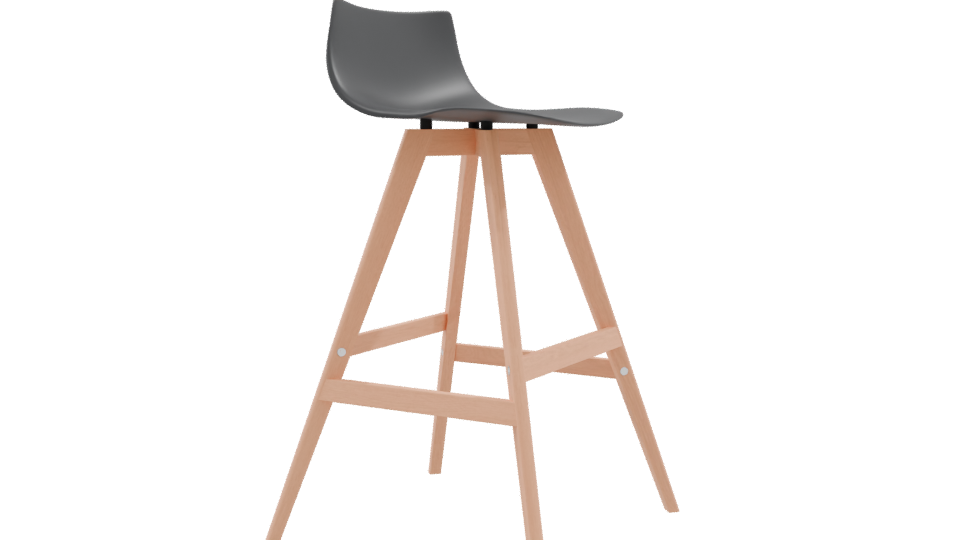 Stylish Bar Stool 3D Model - Professional 3D Model Render 9