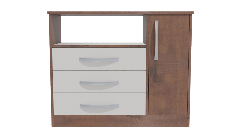 Contemporary Wooden Storage Unit 3D Model - Professional 3D Model Render 11