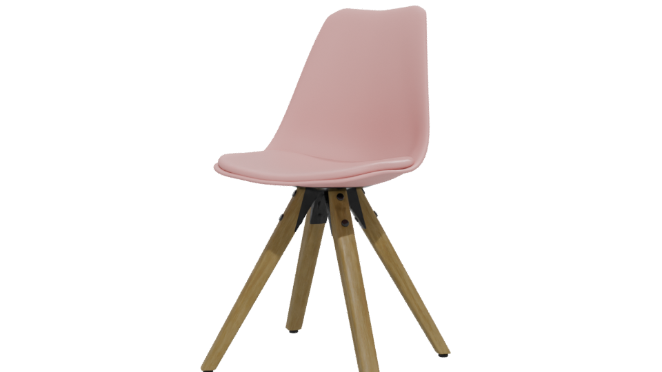 Stylish Modern Pink Chair 3D - Professional 3D Model Render 12