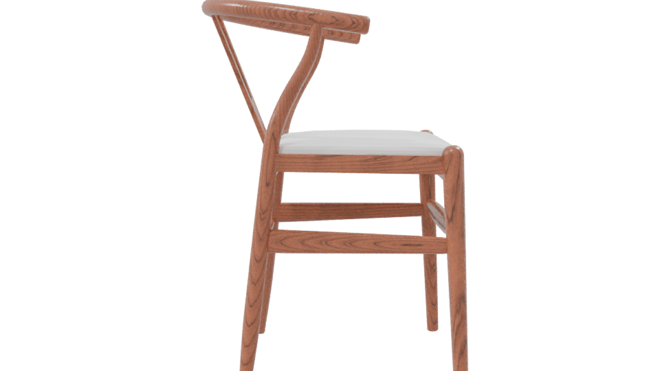 Elegant Wooden Dining Chair 3D Model - Professional 3D Model Render 8