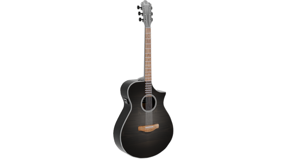 Stylized Acoustic Guitar Model 3D - Professional 3D Model Render 10