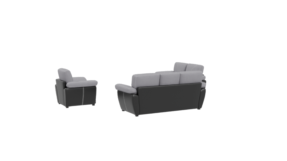 Stylish Fabric Sofa Set 3D - Professional 3D Model Render 4