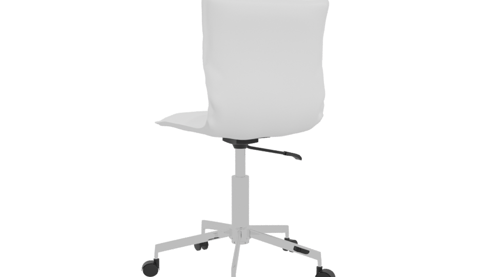 Minimalist White Office Chair 3D - Professional 3D Model Render 4