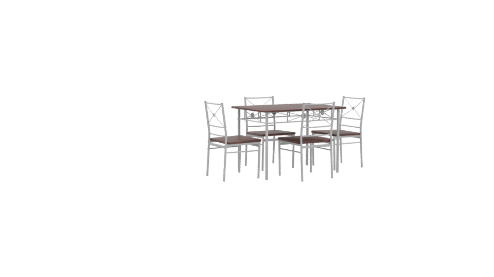Stylish Dining Table Set 3D - Professional 3D Model Render 4