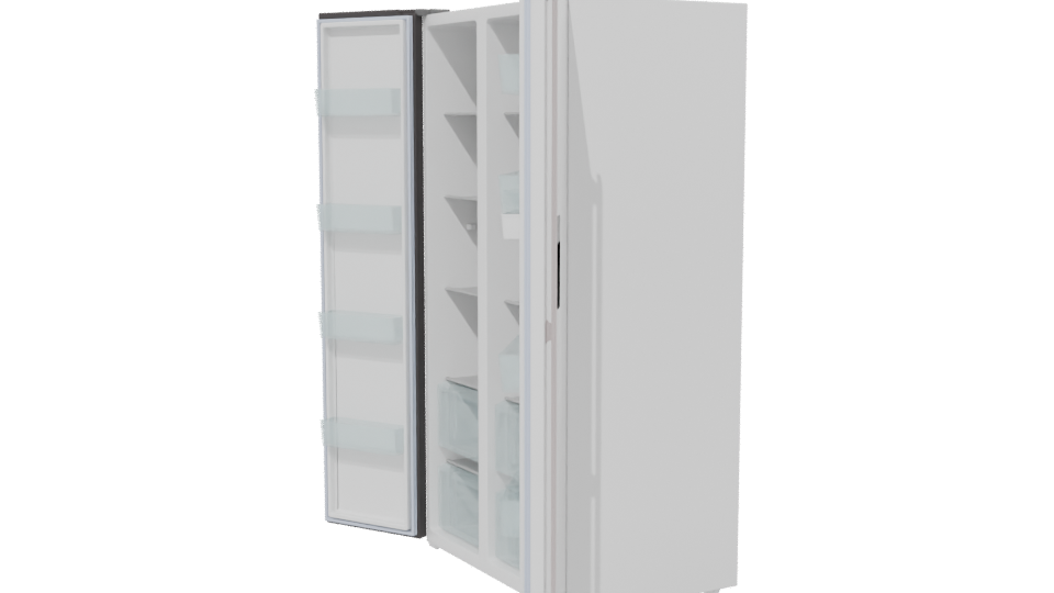 Stylish Double Door Refrigerator 3D - Professional 3D Model Render 13