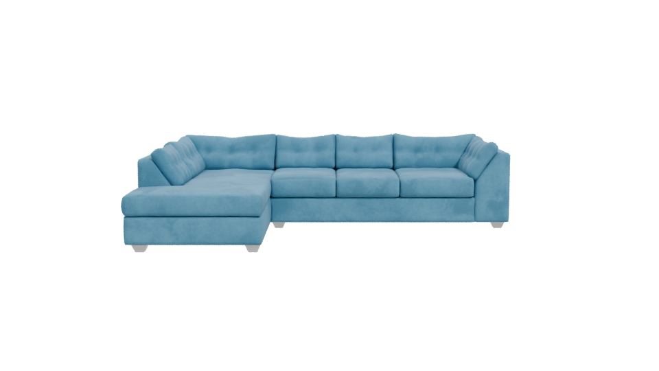 Stylish Fabric Sectional Sofa 3D - Professional 3D Model Render 11