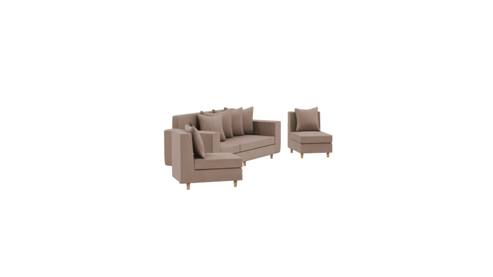 Stylish Modern Sofa Set 3D - Professional 3D Model Render 9