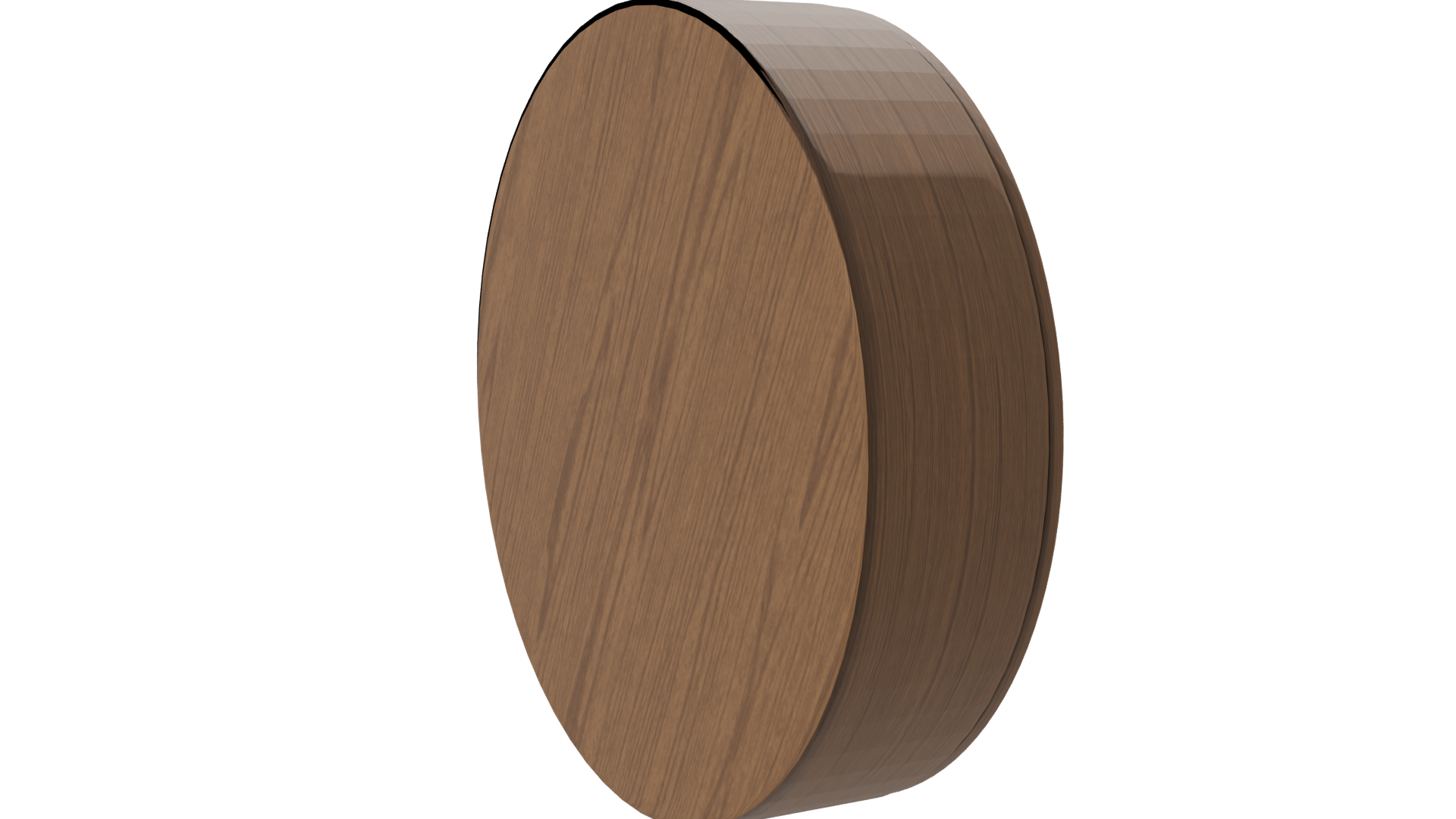 Stylish Round Wooden Mirror 3D - Professional 3D Model Render 7