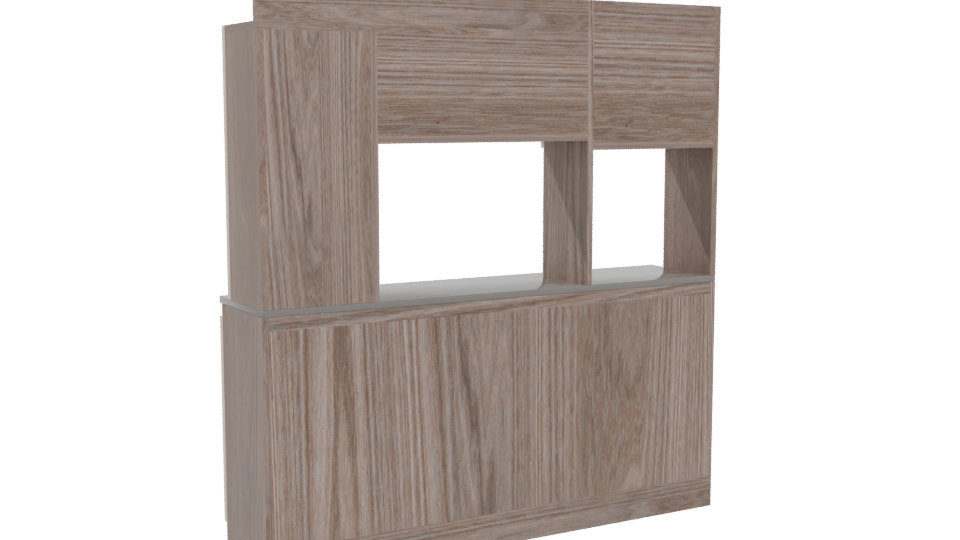 Contemporary Kitchen Cabinet Model - Professional 3D Model Render 4