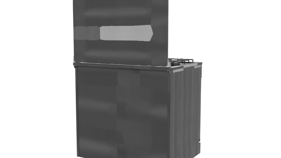 High-End Gas Range 3D Model - Professional 3D Model Render 6