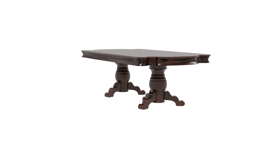 Elegant Wooden Dining Table 3D - Professional 3D Model Render 13