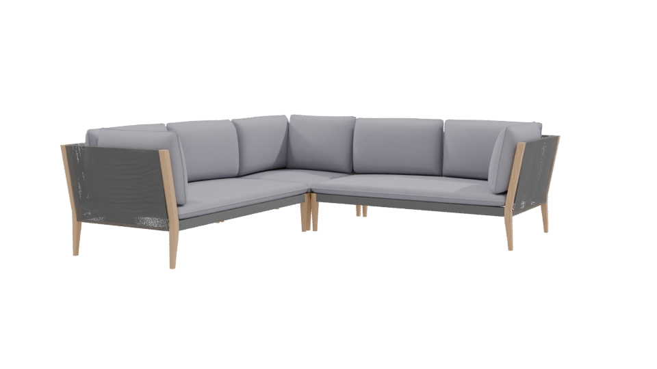 Stylish Outdoor Sectional Sofa 3D - Professional 3D Model Render 9