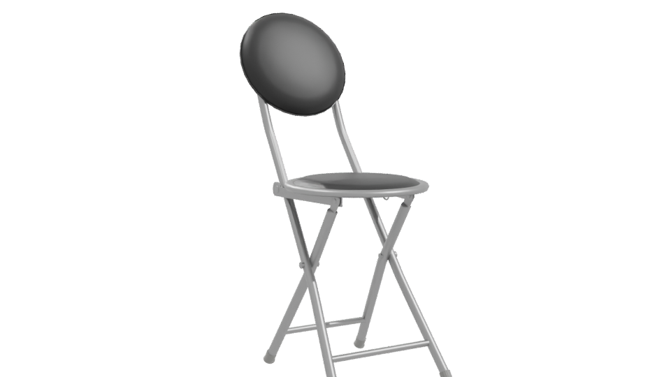 Black Metal Bar Stool 3D - Professional 3D Model Render 10