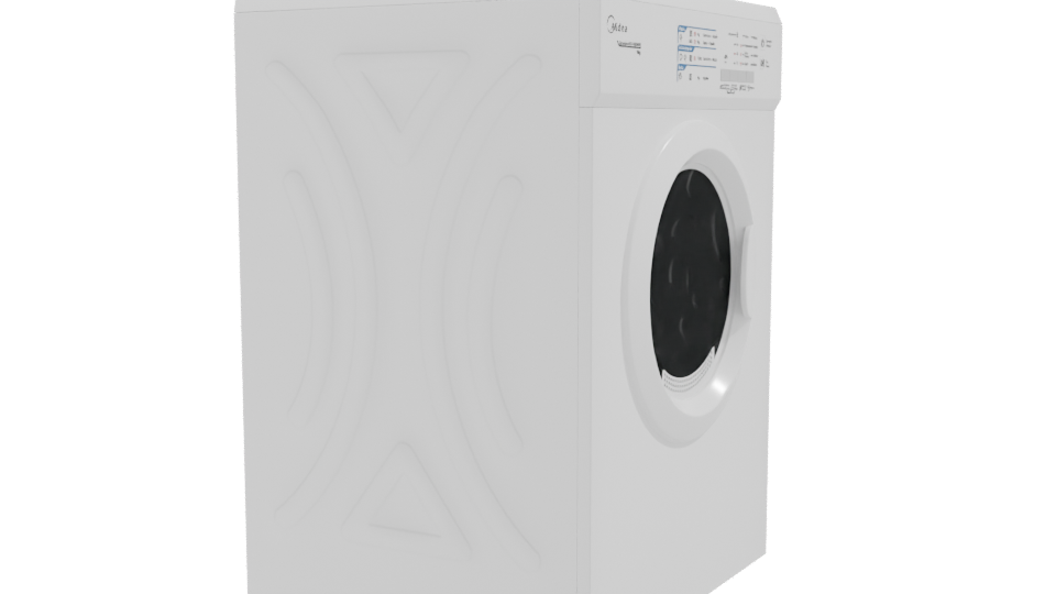 Front-Loading Washing Machine Model - Professional 3D Model Render 9