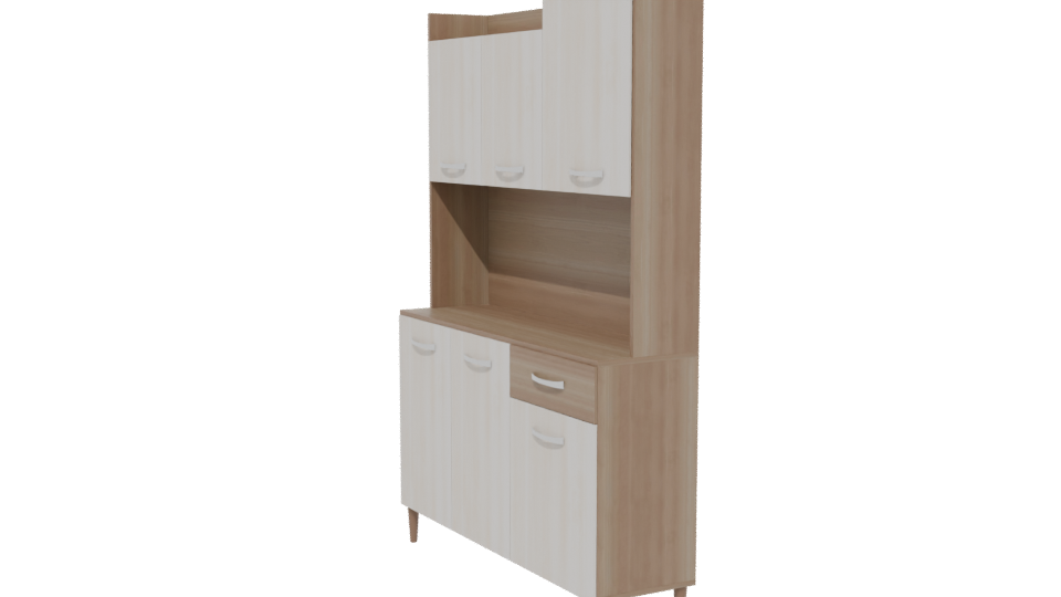 Modern Wooden Cabinet 3D Model - Professional 3D Model Render 13