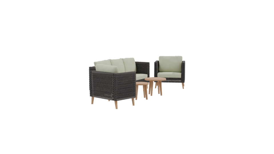 Stylish Outdoor Sofa Set 3D - Professional 3D Model Render 9