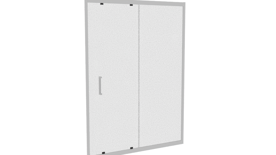 Stylish Glass Shower Door 3D - Professional 3D Model Render 4