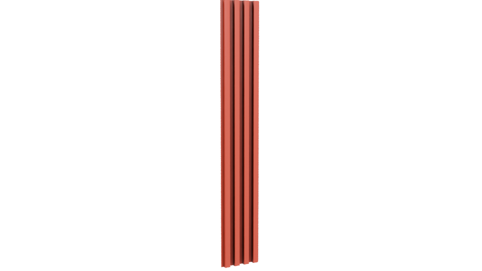 Stylish Vertical Wood Panel 3D - Professional 3D Model Render 4