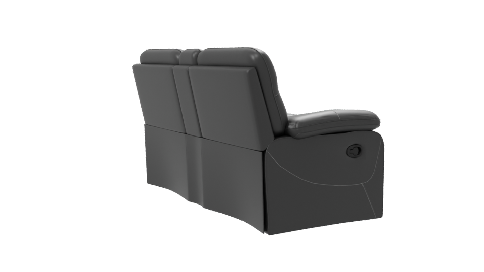 Stylish Black Recliner Sofa 3D - Professional 3D Model Render 7
