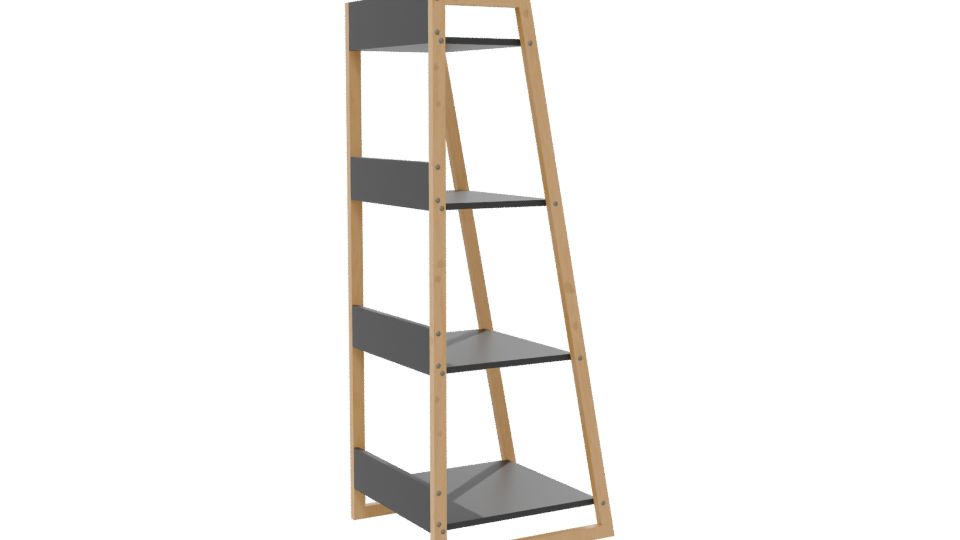 Minimalist Wooden Shelf 3D Model - Professional 3D Model Render 7