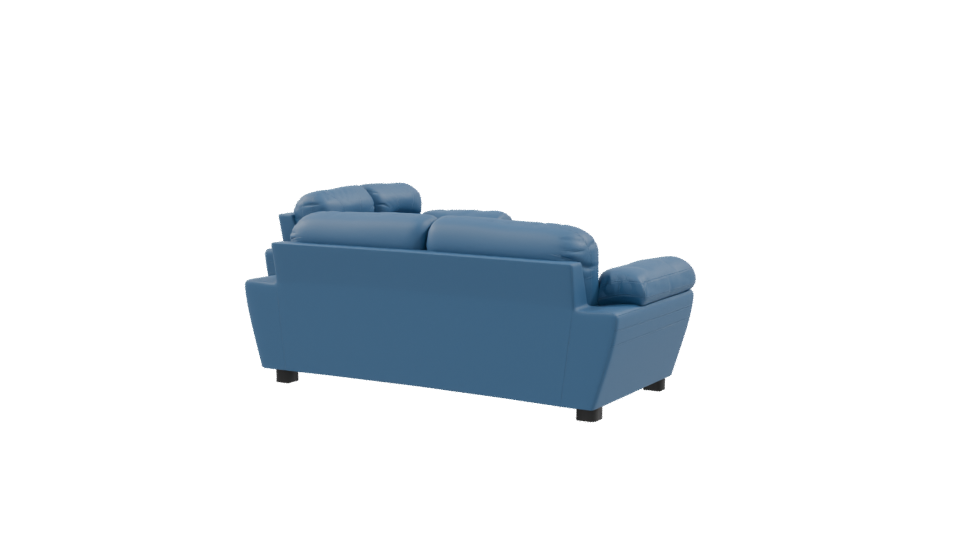 Contemporary Blue Sofa Set 3D - Professional 3D Model Render 9