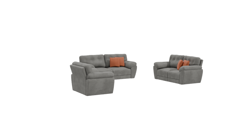 Contemporary Plush Sofa Set 3D Model - Professional 3D Model Render 10