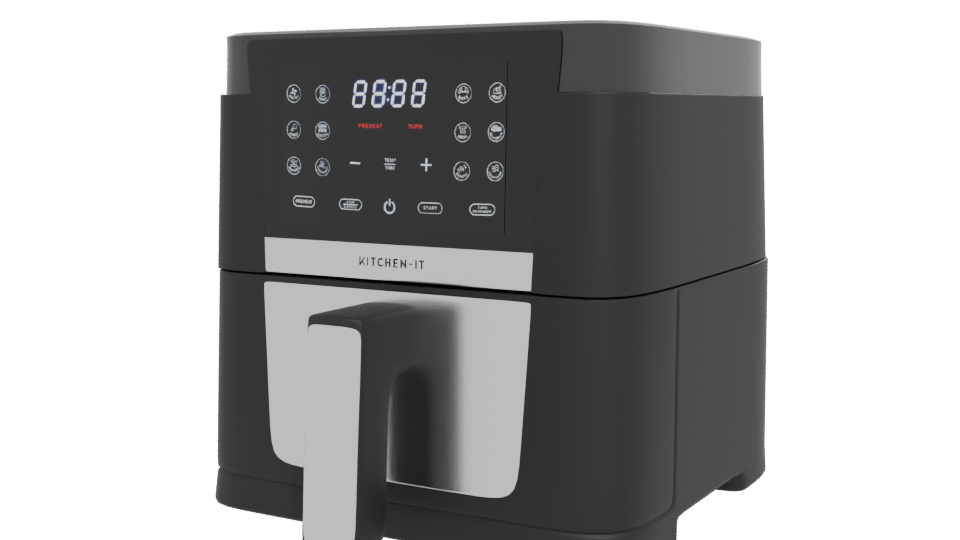 Sleek Air Fryer 3D Model - Professional 3D Model Render 12
