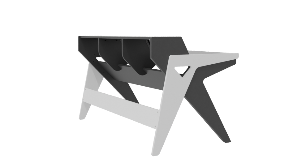 Minimalist Study Desk Model - Professional 3D Model Render 7