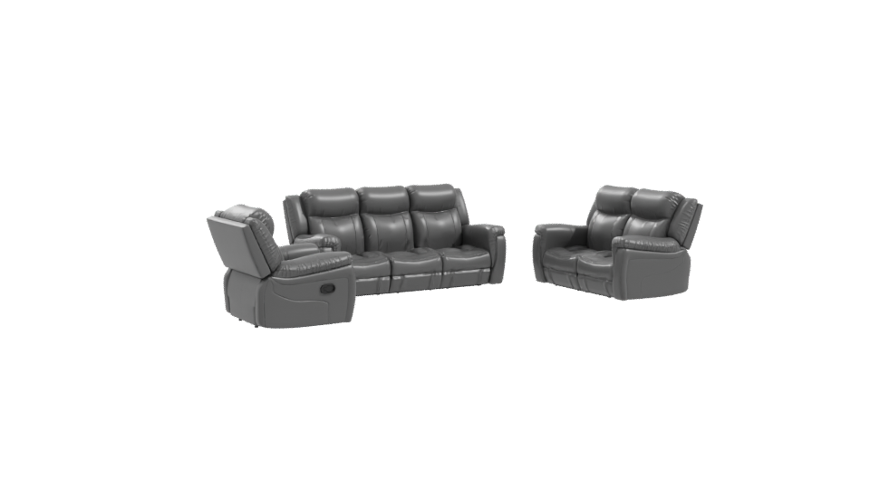 Comfortable Reclining Sofa Set 3D - Professional 3D Model Render 10
