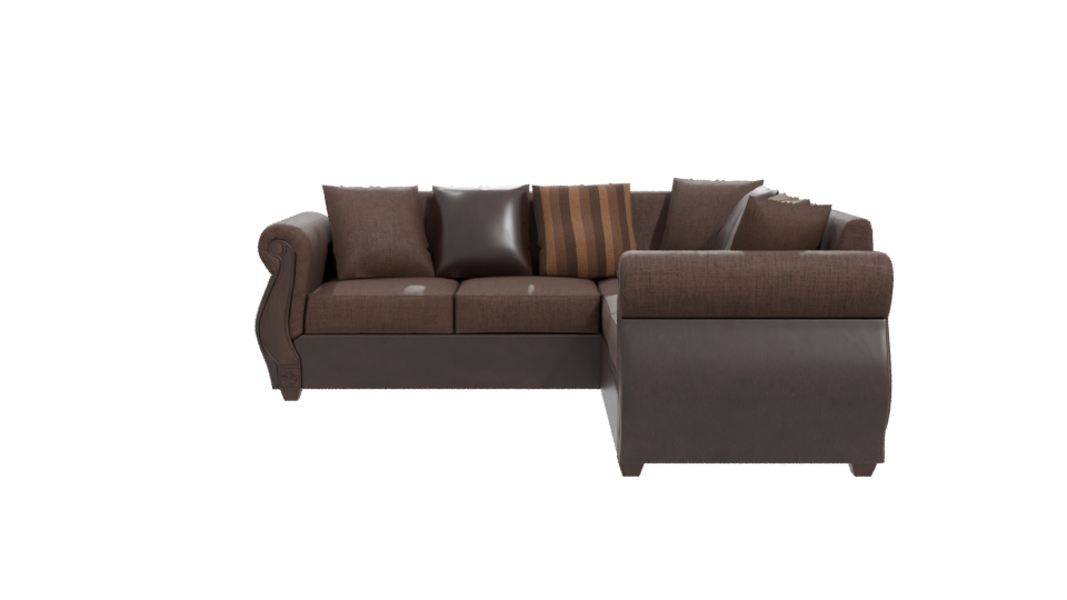 Luxurious L-Shaped Sofa Model - Professional 3D Model Render 11