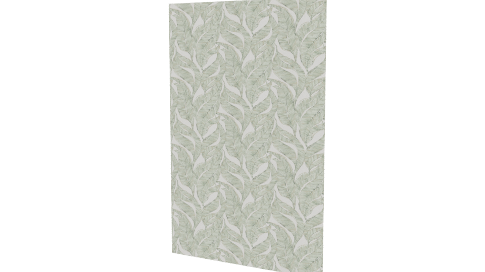 Elegant Botanical Pattern Wallpaper 3D Model - Professional 3D Model Render 6