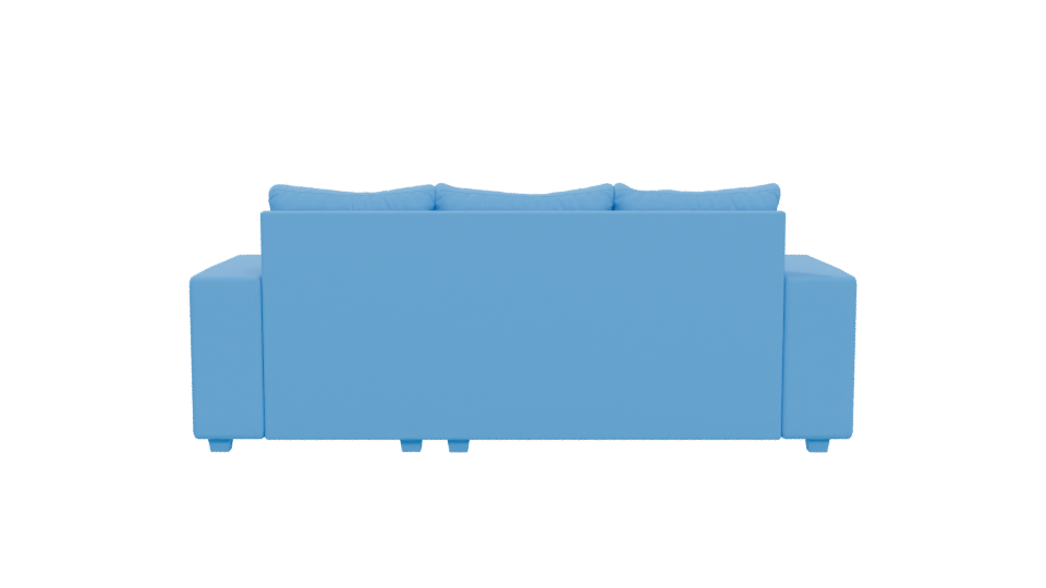 Stylish Blue Sofa Set 3D - Professional 3D Model Render 5