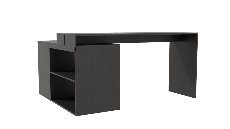 Minimalist Office Desk 3D Model - Professional 3D Model Render 4