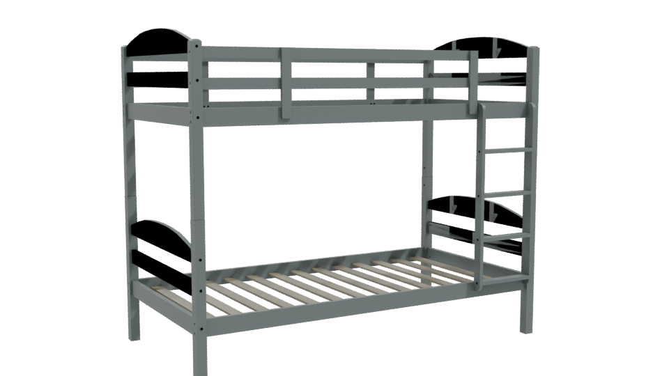 Stylish Bunk Bed 3D Model - Professional 3D Model Render 10