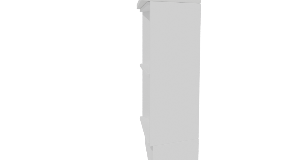 Modern Wooden Shelf Model 3D - Professional 3D Model Render 4