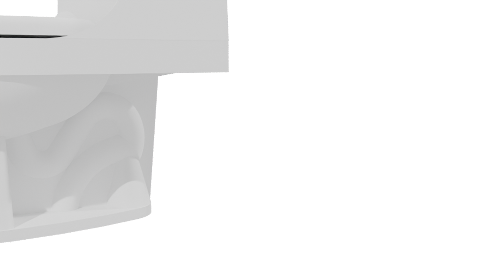 Minimalist Ceramic Toilet Model - Professional 3D Model Render 13