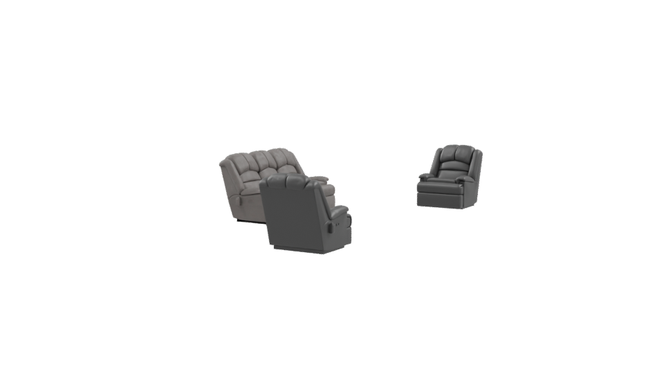 Contemporary Reclining Sofa Set - Professional 3D Model Render 9