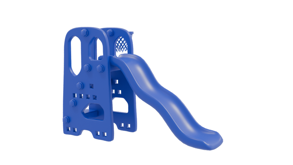 Children's Play Slide with Basketball Hoop 3D Model - Professional 3D Model Render 9
