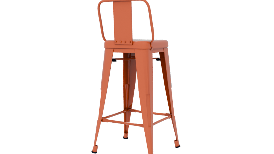 Industrial High Bar Stool 3D - Professional 3D Model Render 6