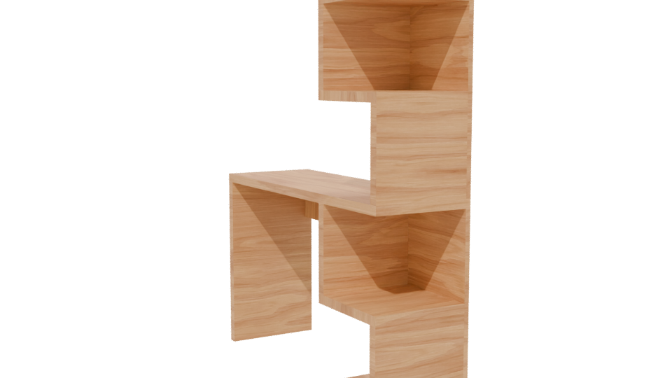 Modern Wooden Desk Model 3D - Professional 3D Model Render 13