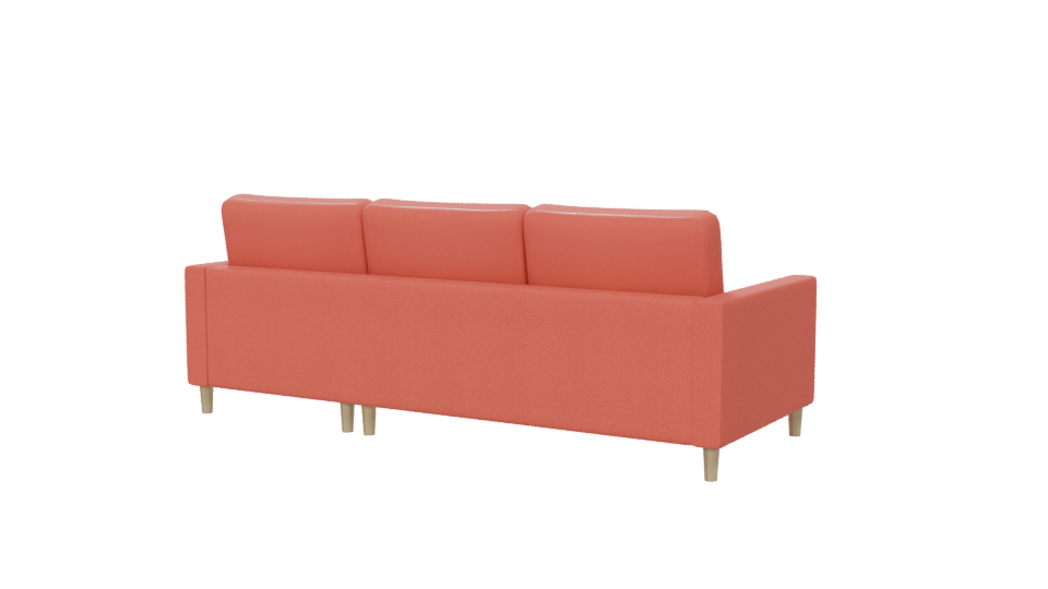Contemporary Fabric Sectional Sofa 3D Model - Professional 3D Model Render 6
