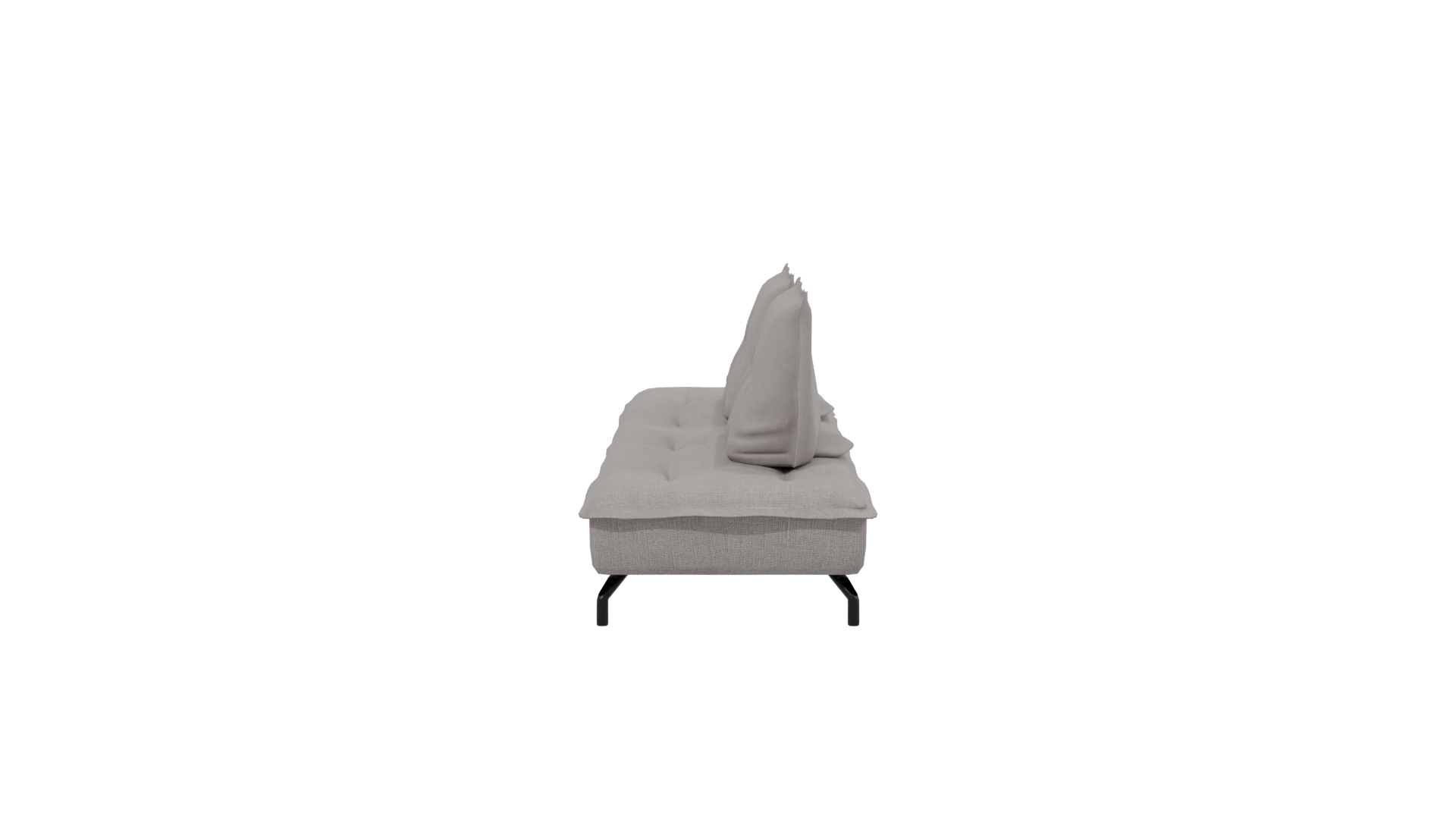Contemporary Fabric Sofa with Cushions 3D Model - Professional 3D Model Render 2