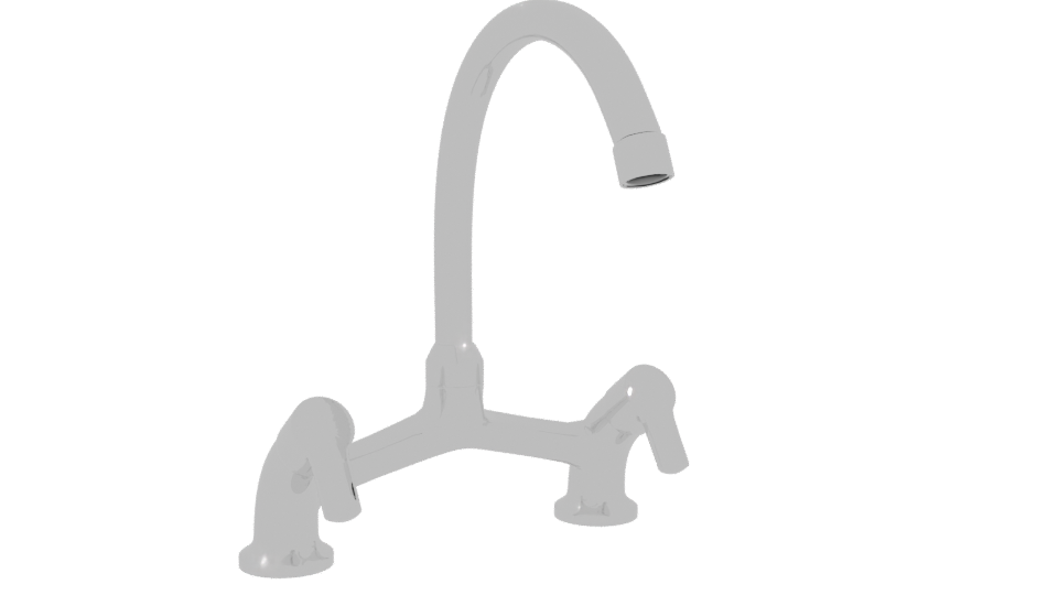 Stylish Contemporary Kitchen Faucet 3D Model - Professional 3D Model Render 10