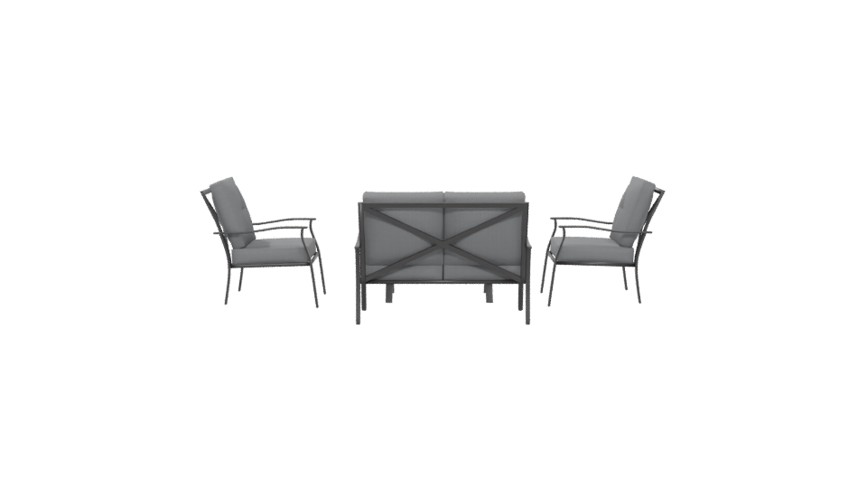 Stylish Outdoor Patio Furniture Set 3D Model - Professional 3D Model Render 5