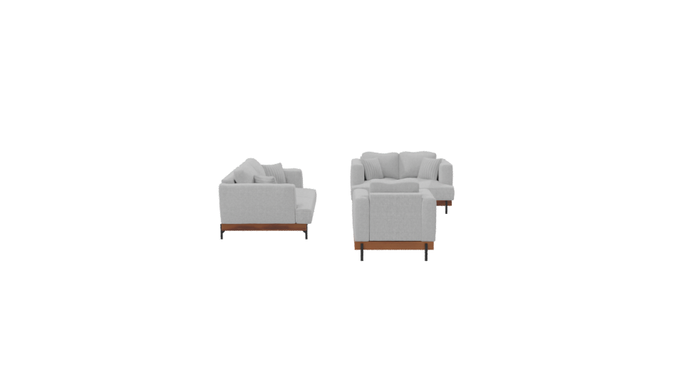 Contemporary Sofa Set 3D Model - Professional 3D Model Render 8